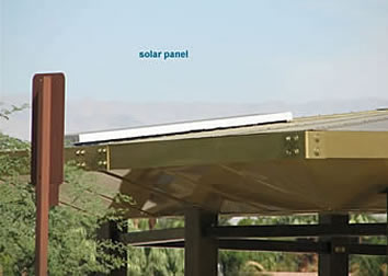 Solar Shade Structure LED Lighting